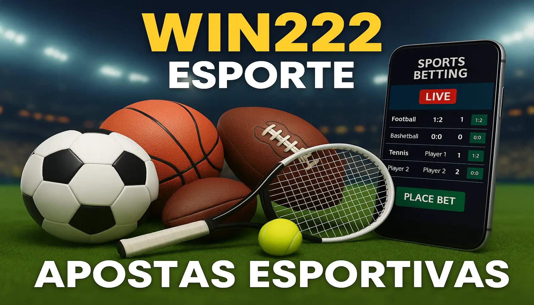 Aposte em apostas esportivas no cassino online WIN222